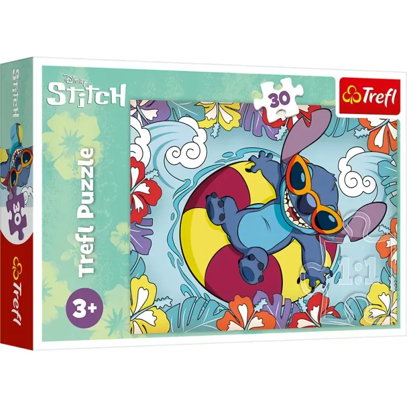 Jucarii, Copii si Bebe - Jucarii si jocuri - Jocuri si puzzle - Puzzle - Puzzle trefl 30 stitch in vacanta - Infinity.ro