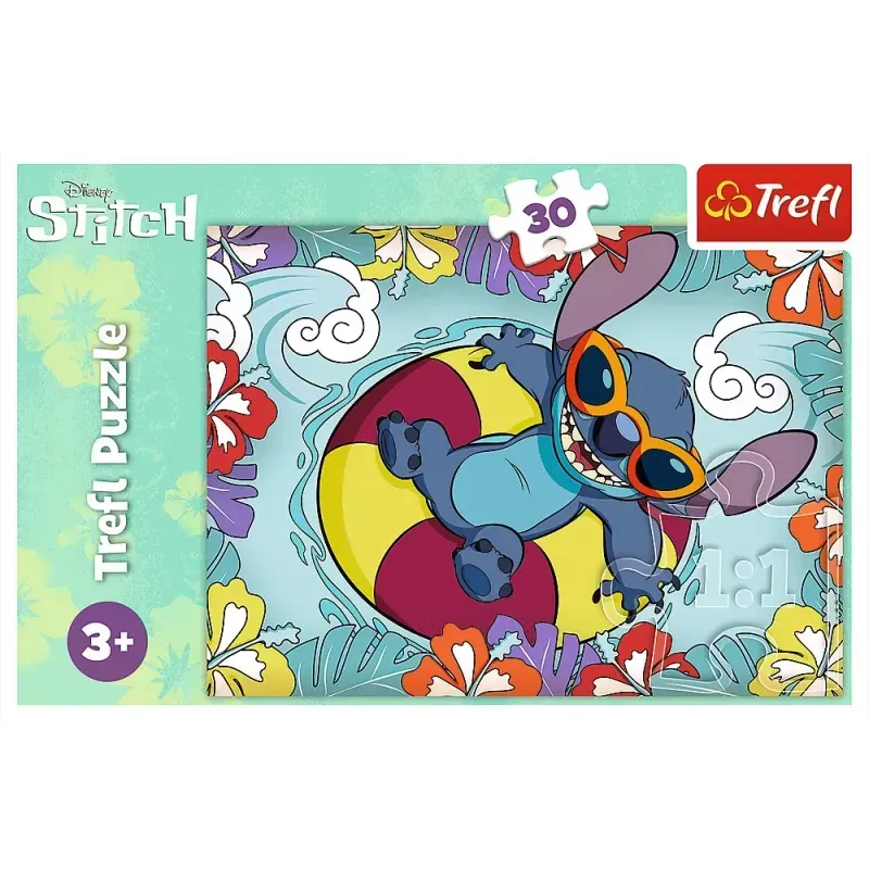Jucarii, Copii si Bebe - Jucarii si jocuri - Jocuri si puzzle - Puzzle - Puzzle trefl 30 stitch in vacanta - Infinity.ro