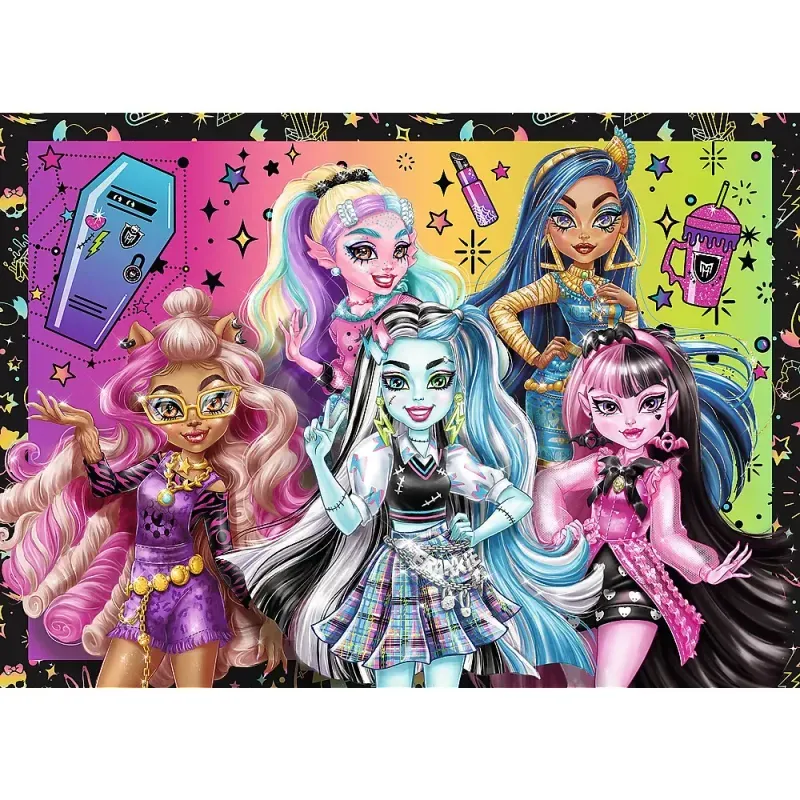 Jucarii, Copii si Bebe - Jucarii si jocuri - Jocuri si puzzle - Puzzle - Puzzle trefl 4in1 monster high o zi electrizanta - Infinity.ro