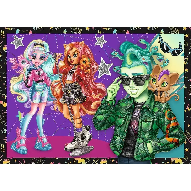 Jucarii, Copii si Bebe - Jucarii si jocuri - Jocuri si puzzle - Puzzle - Puzzle trefl 4in1 monster high o zi electrizanta - Infinity.ro
