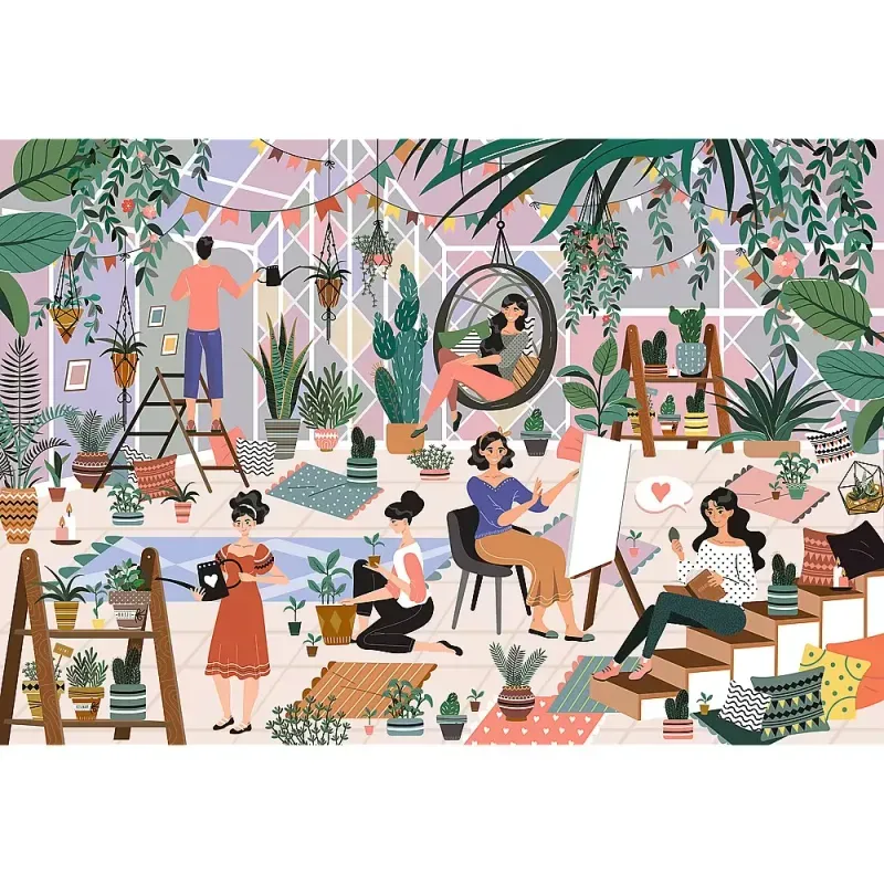 Jucarii, Copii si Bebe - Jucarii si jocuri - Jocuri si puzzle - Puzzle - Puzzle Trefl Uft 1500 Vibe Botanic - Infinity.ro