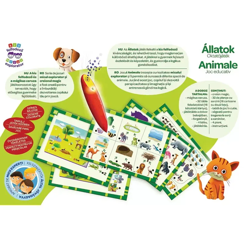 Jucarii, Copii si Bebe - Jucarii si jocuri - Jocuri si puzzle - Jocuri de societate - Joc Animalele Cu Creion Magic - Infinity.ro