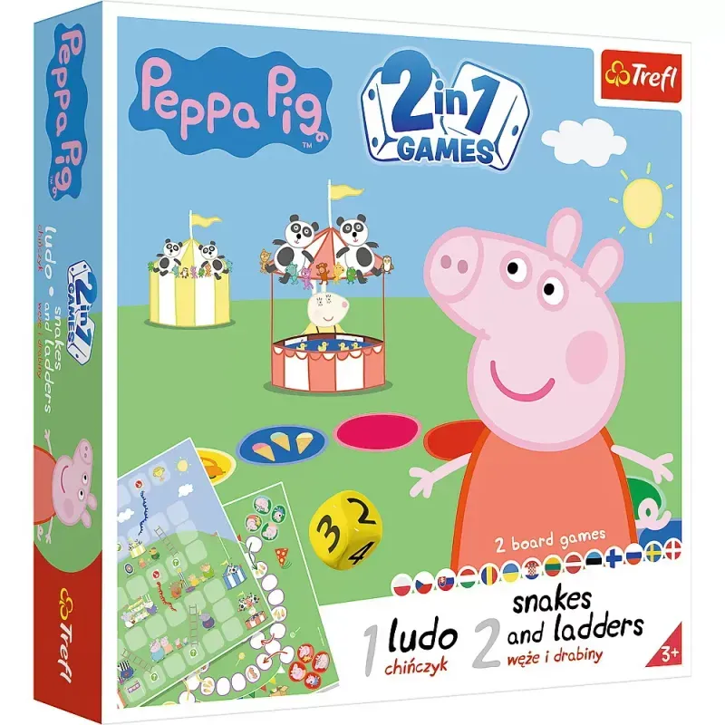 Jucarii, Copii si Bebe - Jucarii si jocuri - Jocuri si puzzle - Jocuri de societate - Joc Peppa Pig 2in1 Ludo Si Serpisori Scari - Infinity.ro
