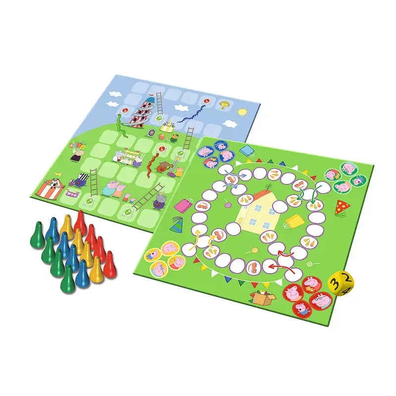Jucarii, Copii si Bebe - Jucarii si jocuri - Jocuri si puzzle - Jocuri de societate - Joc Peppa Pig 2in1 Ludo Si Serpisori Scari - Infinity.ro