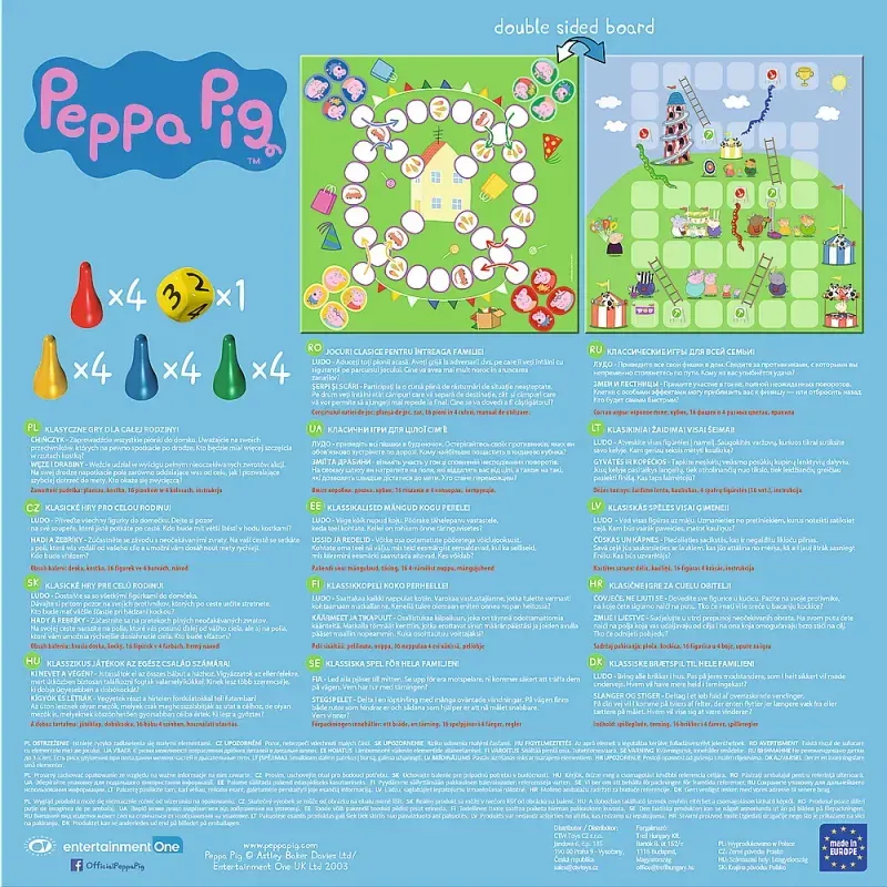 Jucarii, Copii si Bebe - Jucarii si jocuri - Jocuri si puzzle - Jocuri de societate - Joc Peppa Pig 2in1 Ludo Si Serpisori Scari - Infinity.ro