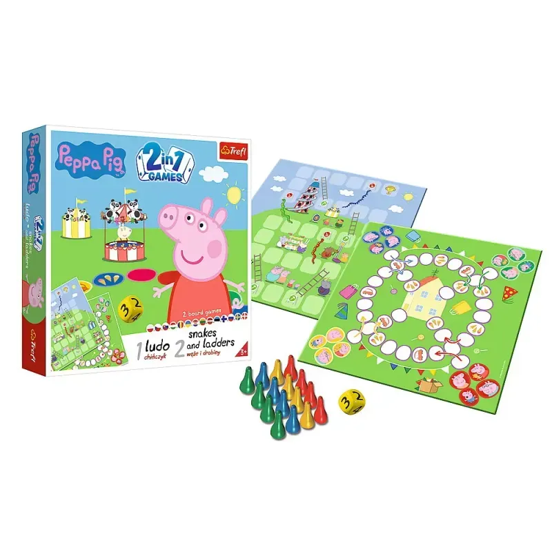 Jucarii, Copii si Bebe - Jucarii si jocuri - Jocuri si puzzle - Jocuri de societate - Joc Peppa Pig 2in1 Ludo Si Serpisori Scari - Infinity.ro