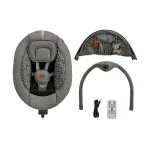 Casa si Gradina - Mobilier - Mobilier copii - Balansoare, leagane si hamace - Leagan Electric Kinderkraft Lumi 2, Dark Grey - Infinity.ro