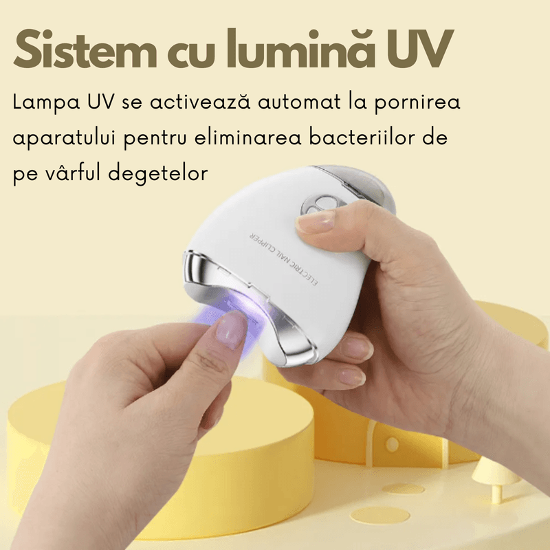 Ingrijire personala si Cosmetice - Manichiura si pedichiura - Unghiere si clesti manichiura & pedichiura - Unghiera electrica profesionala, Adsinio, 2 in 1, Functie de taiere si polizare, 3 trepte de viteza, Alb - Infinity.ro