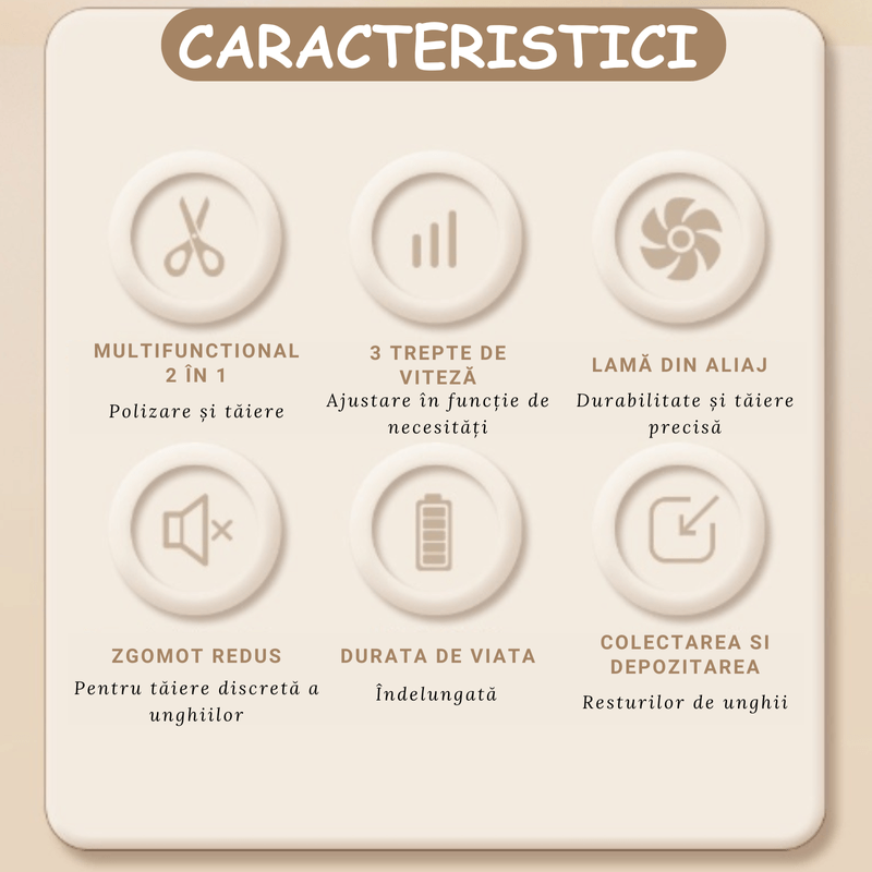 Ingrijire personala si Cosmetice - Manichiura si pedichiura - Unghiere si clesti manichiura & pedichiura - Unghiera electrica profesionala, Adsinio, 2 in 1, Functie de taiere si polizare, 3 trepte de viteza, Alb - Infinity.ro