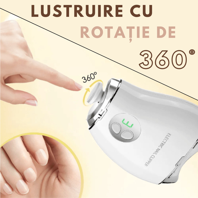 Ingrijire personala si Cosmetice - Manichiura si pedichiura - Unghiere si clesti manichiura & pedichiura - Unghiera electrica profesionala, Adsinio, 2 in 1, Functie de taiere si polizare, 3 trepte de viteza, Alb - Infinity.ro