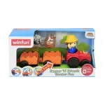 Jucarii, Copii si Bebe - Jucarii si jocuri - Jucarii bebelusi - Jucarii interactive bebelusi - Winfun Tractoras Cu Remorca Si Figurina Fermier - Infinity.ro