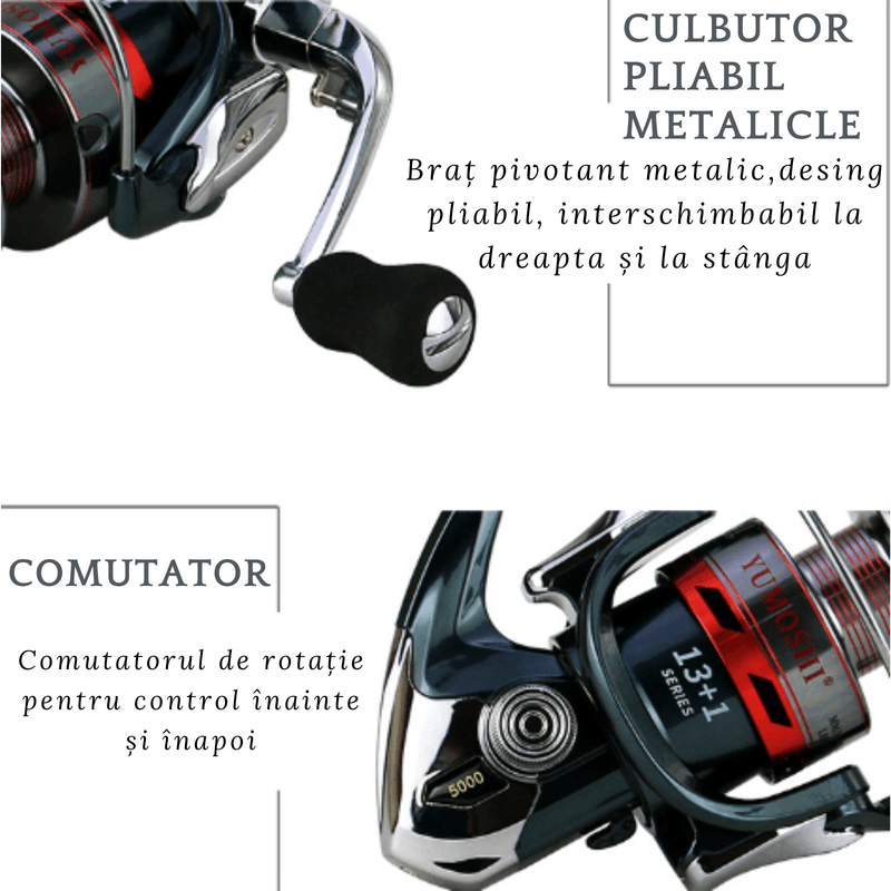 Sport si Outdoor - Sporturi acvatice - Pescuit - Mulinete - Mulineta, XS7000, Adsinio, Negru - Infinity.ro