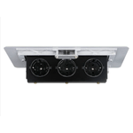 Casa si Gradina - Electrice - Prize - Priza Incorporabila Retractabila, Adsinio, 3 Shucko, Cablu 1.8m, Curent nominal 16A, Aluminiu si ABS, Gri-Negru - Infinity.ro