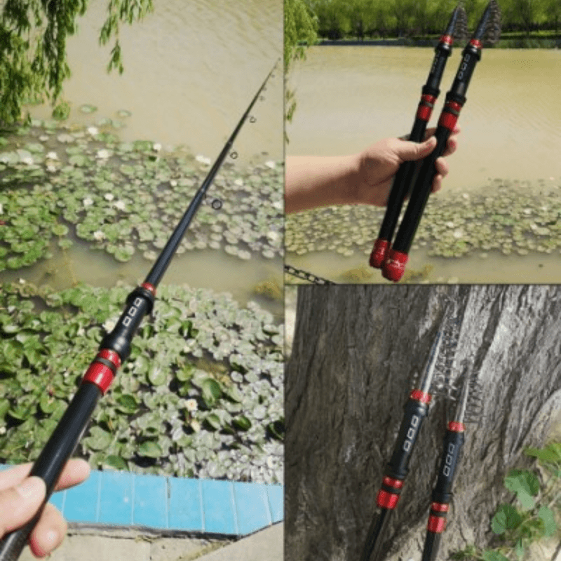 Sport si Outdoor - Sporturi acvatice - Pescuit - Lansete - Lanseta telescopica, Adsinio, Carbon, 2.7m, Lungime retractata 44cm, 190g, Inele din carbura de siliciu, SiC - Infinity.ro