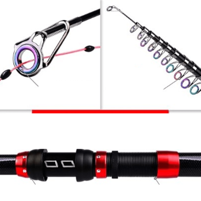 Sport si Outdoor - Sporturi acvatice - Pescuit - Lansete - Lanseta telescopica, Adsinio, Carbon, 2.7m, Lungime retractata 44cm, 190g, Inele din carbura de siliciu, SiC - Infinity.ro