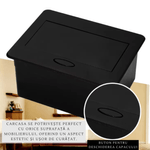 Casa si Gradina - Electrice - Prize - Priza Incorporabila Retractabila, Adsinio, 1 Shucko, 1 USB A, 1 USB Type-C, Cablu 1.8m Curent nominal 16A, Negru - Infinity.ro