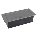 Casa si Gradina - Electrice - Prize - Priza Incorporabila Retractata, Adsinio, 2 Shucko, 2 USB, cablu 1.8m, curent nominal 16A, Aluminiu, Negru Antracit - Infinity.ro
