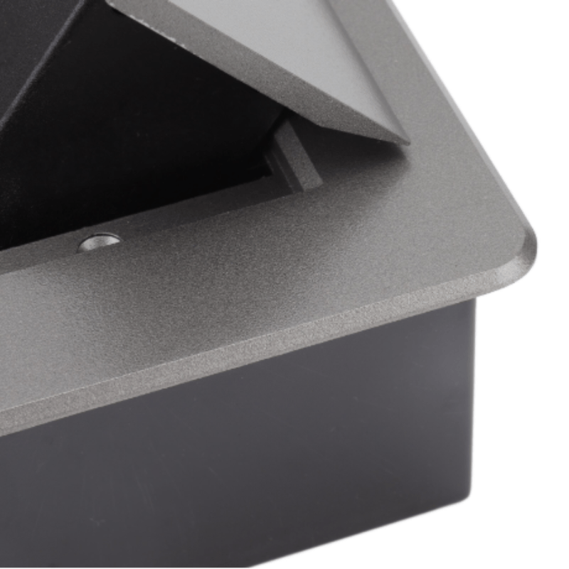 Casa si Gradina - Electrice - Prize - Priza Incorporabila Retractata, Adsinio, 2 Shucko, 2 USB, cablu 1.8m, curent nominal 16A, Aluminiu, Negru Antracit - Infinity.ro