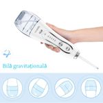 Ingrijire personala si Cosmetice - Igiena dentara - Irigatoare bucale - Irigator bucal profesional, Dus bucal, Adsinio, 8 Capete, 5 Trepte de presiune, Husa transport, Rezervor detasabil, Alb - Infinity.ro