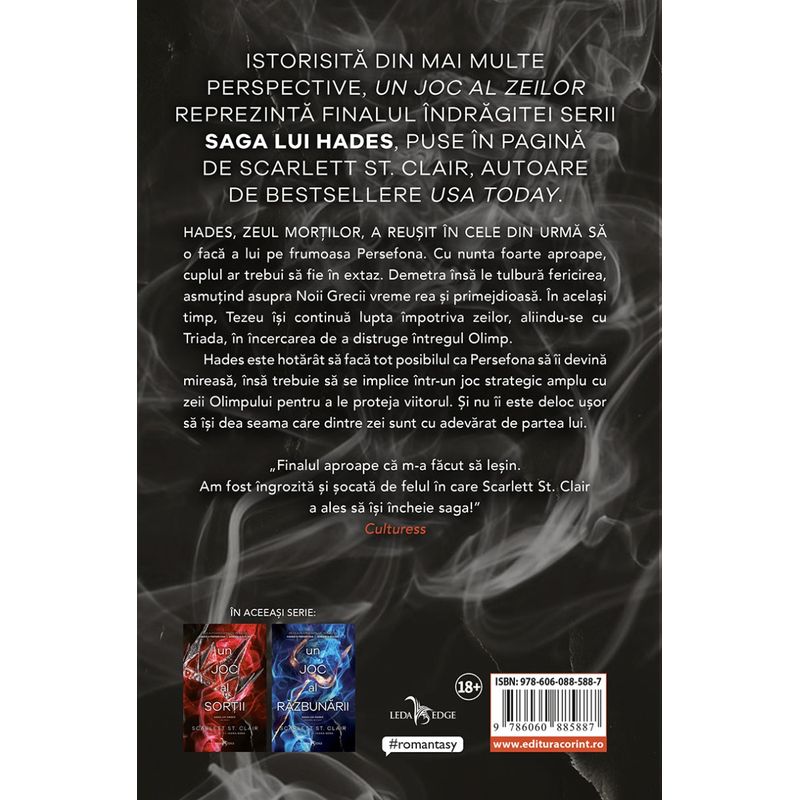 Carti si Birotica - Carti - Fictiune - Un joc al zeilor (al treilea volum al seriei „Saga lui Hades”) - Infinity.ro