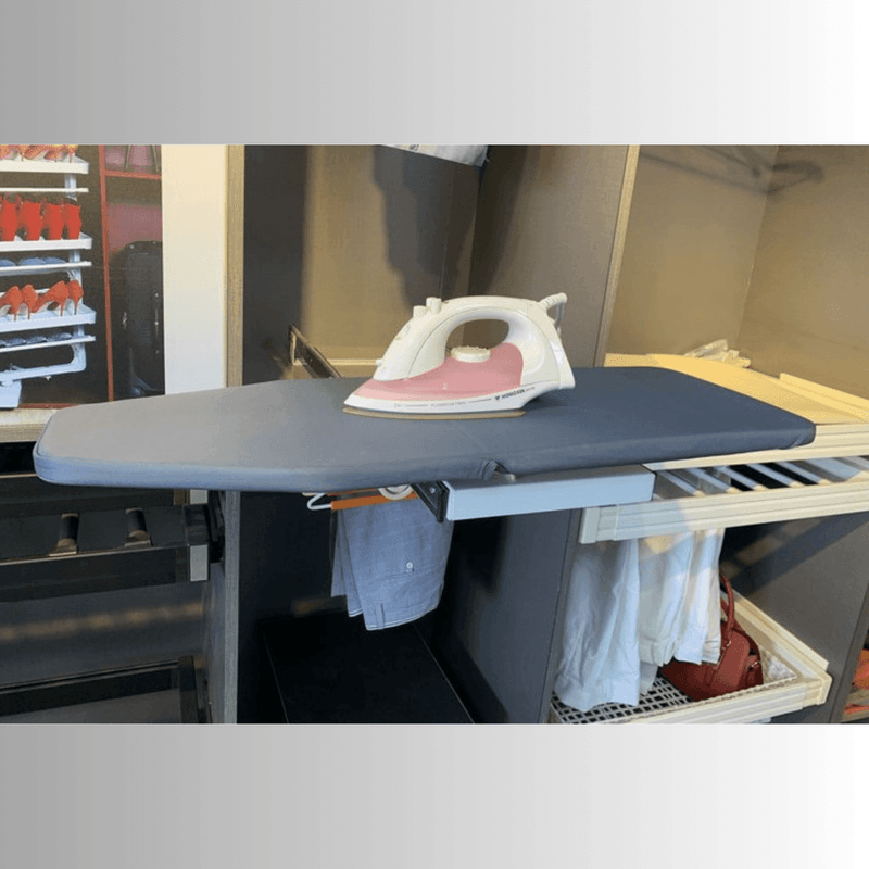 Market - Spalare si intretinere rufe - Mese de calcat - Masa de calcat, Adsinio, Incorporabila cu amortizare, Dimensiuni Inchisa-450mm/300mm/160mm, Deschisa- 800mm/300mm,,Gri - Infinity.ro