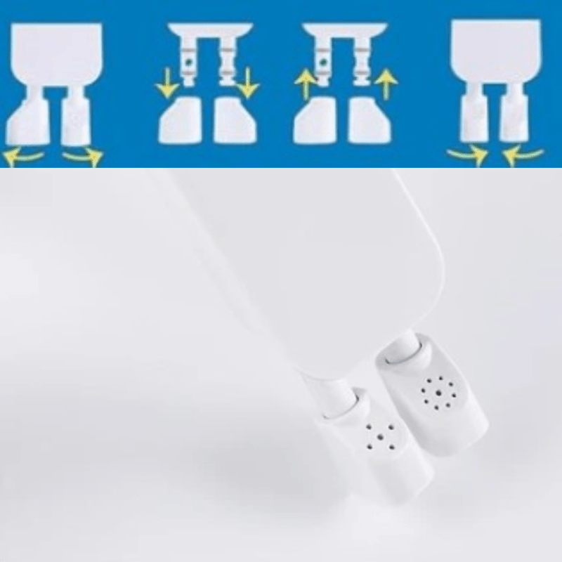 Casa si Gradina - Sanitare - Obiecte sanitare - Accesorii vase de toaleta - Bideu pentru vasul de wc, Adsinio, Non-electric, Apa calda sau rece, Presiune ajustabila, Buton auto curatare,2 duze - Infinity.ro