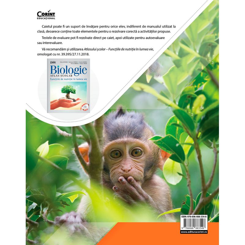 Carti si Birotica - Carti - Manuale si auxiliare scolare - Culegeri auxiliare - Biologie. Caietul elevului pentru clasa a VI-a - Infinity.ro