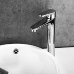 Casa si Gradina - Sanitare - Lavoar baie si accesorii - Baterii sanitare - Baterie Lavoar, Adsinio, Inalta, Corp de Cupru, Pentru lavoar de blat, Apa calda si rece, Greutate 1100g, Inaltime 28cm - Infinity.ro