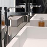 Casa si Gradina - Sanitare - Lavoar baie si accesorii - Baterii sanitare - Baterie Lavoar, Adsinio, Inalta, Corp de Cupru, Pentru lavoar de blat, Apa calda si rece, Greutate 1100g, Inaltime 28cm - Infinity.ro