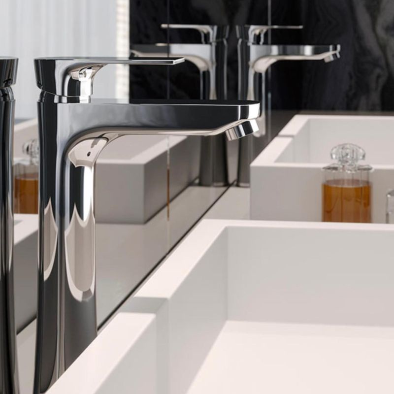 Casa si Gradina - Sanitare - Lavoar baie si accesorii - Baterii sanitare - Baterie Lavoar, Adsinio, Inalta, Corp de Cupru, Pentru lavoar de blat, Apa calda si rece, Greutate 1100g, Inaltime 28cm - Infinity.ro