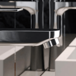 Casa si Gradina - Sanitare - Lavoar baie si accesorii - Baterii sanitare - Baterie Lavoar, Adsinio, Inalta, Corp de Cupru, Pentru lavoar de blat, Apa calda si rece, Greutate 1100g, Inaltime 28cm - Infinity.ro