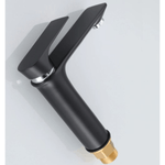 Casa si Gradina - Sanitare - Lavoar baie si accesorii - Baterii sanitare - Baterie Lavoar, Adsinio, Pipa plata, Corp de cupru, Negru - Infinity.ro