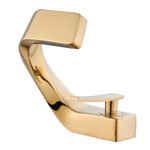 Casa si Gradina - Sanitare - Lavoar baie si accesorii - Baterii sanitare - Baterie chiuveta baie, Adsinio, Corp de cupru, Iesire in cascada, pipa scurta fixa, monocomanda, Auriu - Infinity.ro