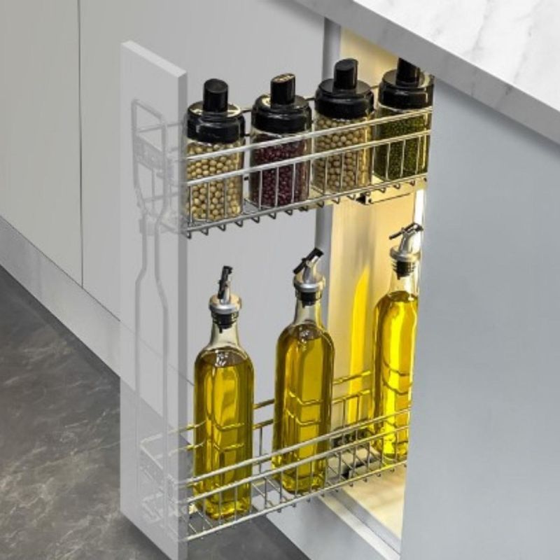 Casa si Gradina - Mobilier - Feronerie si accesorii mobila - Cos Joly, Adsinio, pentru dulap de 150 mm, glisiera dreapta, argintiu - Infinity.ro