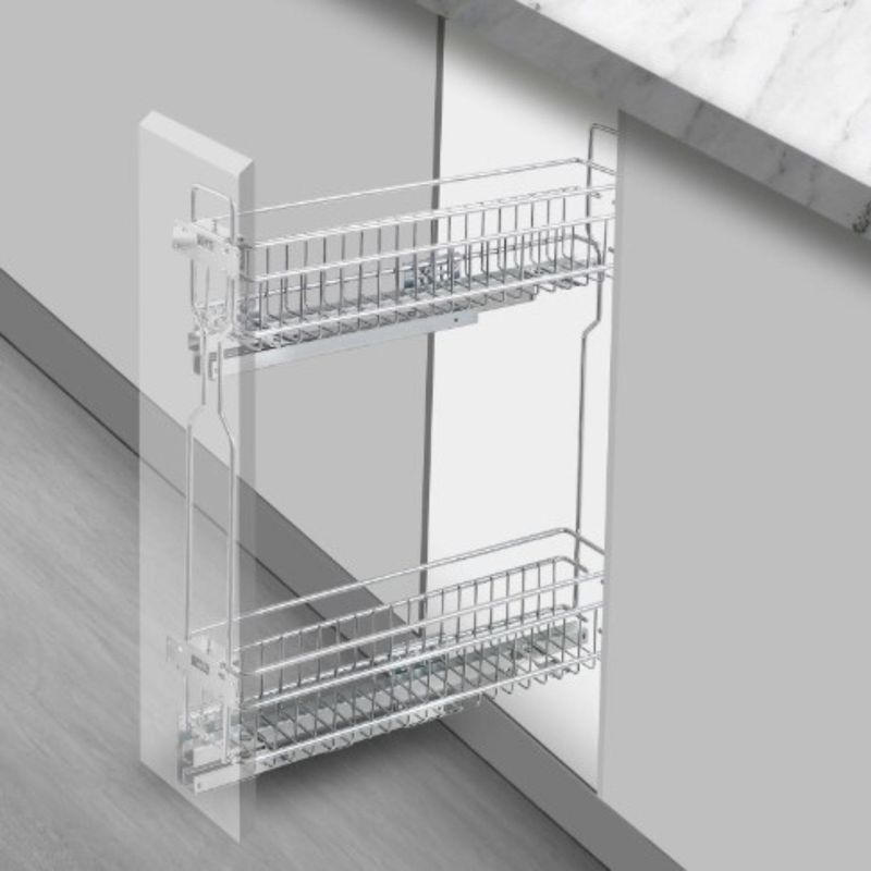 Casa si Gradina - Mobilier - Feronerie si accesorii mobila - Cos Joly, Adsinio, pentru dulap de 150 mm, glisiera dreapta, argintiu - Infinity.ro