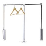 Casa si Gradina - Mobilier - Feronerie si accesorii mobila - Lift pentru umerase, Adsinio, 660-890mm, Argintiu, Amortizare la ridicare, Incarcare pana la 30 kg - Infinity.ro