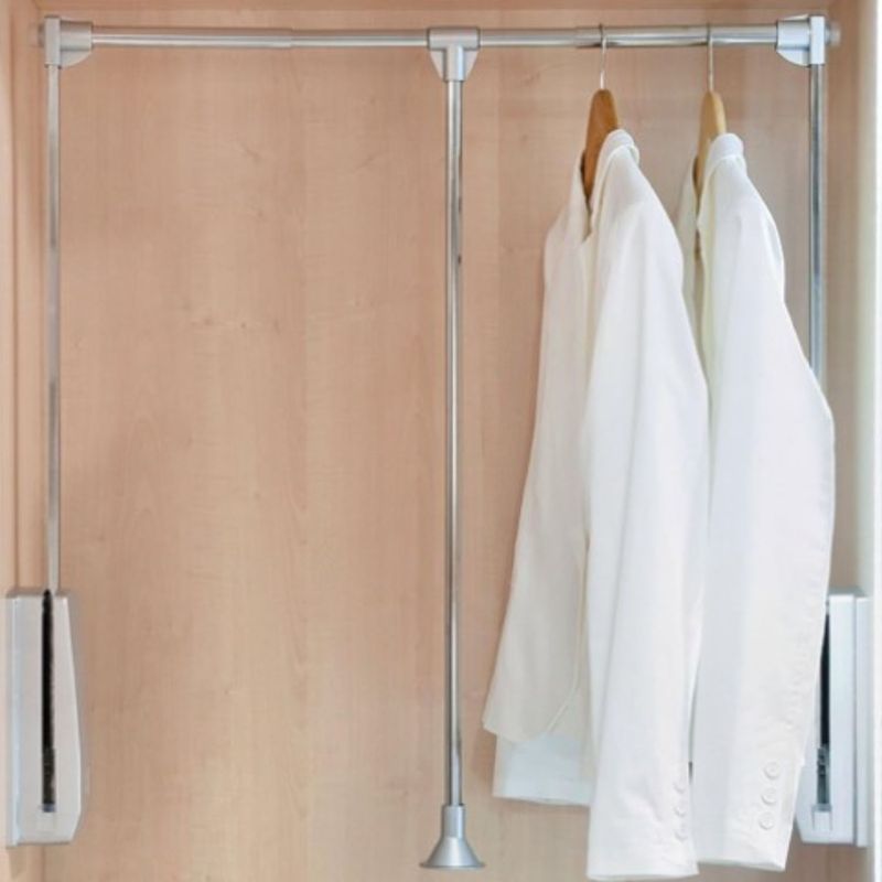 Casa si Gradina - Mobilier - Feronerie si accesorii mobila - Lift pentru umerase, Adsinio, 660-890mm, Argintiu, Amortizare la ridicare, Incarcare pana la 30 kg - Infinity.ro