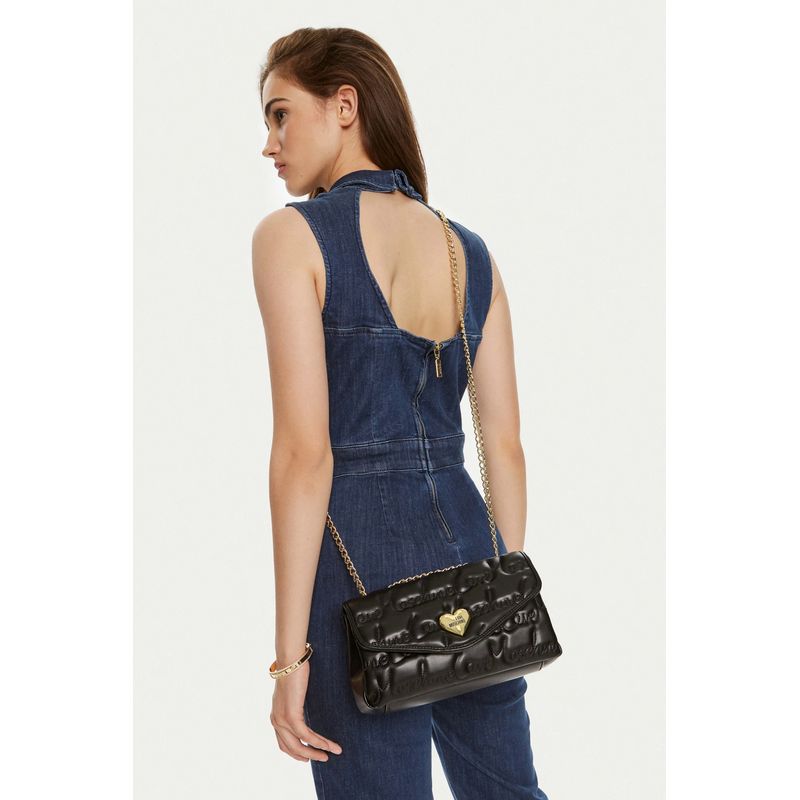 Fashion, accesorii si bijuterii - Femei - Accesorii femei - Genti si rucsacuri femei - Geanta dama Love Moschino jc4125pplj0000 Negru 25 x 15 x 6 cm - Infinity.ro