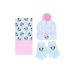 Fashion, accesorii si bijuterii - Copii - Accesorii copii - Caciuli si palarii copii - Set caciula-fular-manusi Minnie Mouse ONE SIZE Multicolor - Infinity.ro