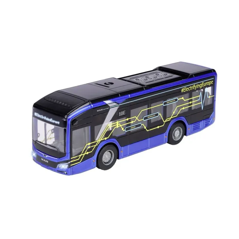 Jucarii, Copii si Bebe - Jucarii si jocuri - Vehicule si jucarii cu telecomanda - Masinute - Majorette autobuz electric man lion s city 10e 22cm - Infinity.ro