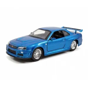Set Masinute Metalice Fast & Furious Brian&#39;s Nissan Skyline Gt-r(bnr34) Scara 1 La 32