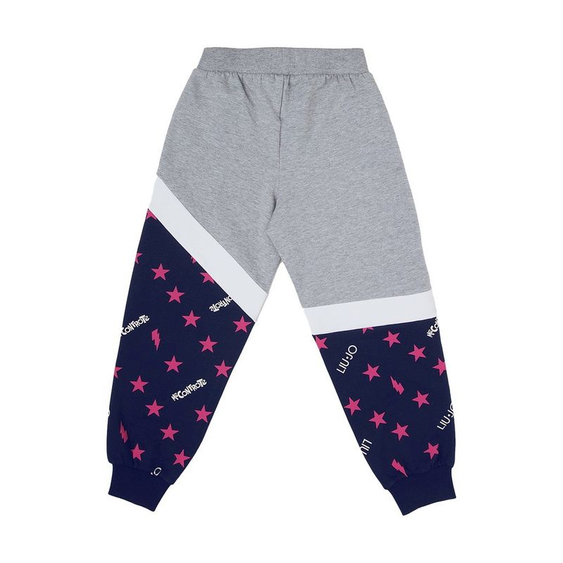 Fashion, accesorii si bijuterii - Copii - Imbracaminte copii - Pantaloni copii - Pantaloni fete Liu Jo 4G1321TX, 6 ani 116 CM, Gri/Albastru - Infinity.ro