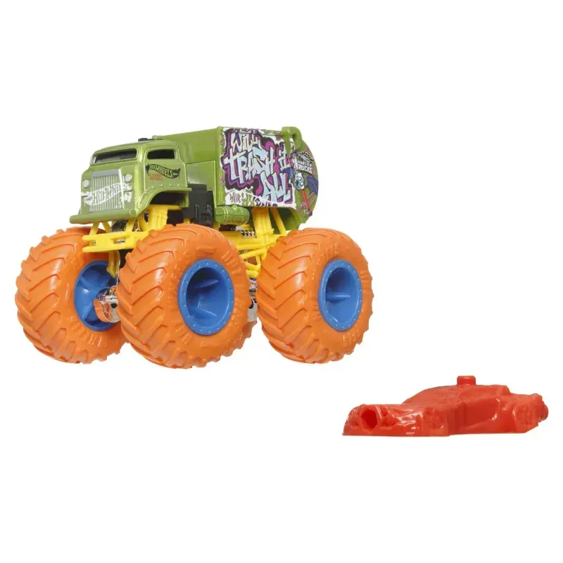 Jucarii, Copii si Bebe - Jucarii si jocuri - Vehicule si jucarii cu telecomanda - Masinute - Hot wheels monster truck masinuta will trash it all scara 1:64 - Infinity.ro
