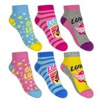 Fashion, accesorii si bijuterii - Copii - Lenjerie si pijamale copii - Lenjerie intima copii - Set 6 sosete fete Soy Luna, Multicolor, Marime 27/30 - Infinity.ro