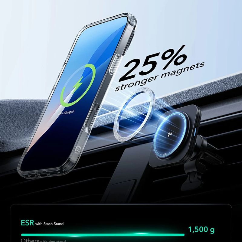 Laptop, Telefoane si Tablete - Telefoane mobile si accesorii - Accesorii Telefoane - Huse telefoane - Husa pentru iPhone 16 - ESR Classic Hybrid HaloLock Kickstand - Transparent Negru - Infinity.ro