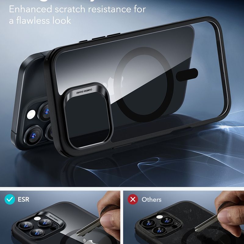 Laptop, Telefoane si Tablete - Telefoane mobile si accesorii - Accesorii Telefoane - Huse telefoane - Husa pentru iPhone 16 Pro Max - ESR Classic Hybrid HaloLock - Transparent Negru - Infinity.ro