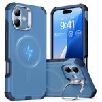 Laptop, Telefoane si Tablete - Telefoane mobile si accesorii - Accesorii Telefoane - Huse telefoane - Husa pentru iPhone 16 - ESR Cyber Armor Kickstand - Albastru - Infinity.ro