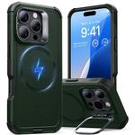 Laptop, Telefoane si Tablete - Telefoane mobile si accesorii - Accesorii Telefoane - Huse telefoane - Husa pentru iPhone 16 Pro - ESR Cyber Armor Kickstand - Verde - Infinity.ro