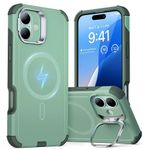 Laptop, Telefoane si Tablete - Telefoane mobile si accesorii - Accesorii Telefoane - Huse telefoane - Husa pentru iPhone 16 - ESR Cyber Armor Kickstand - Verde - Infinity.ro