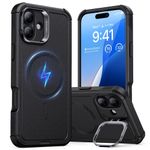 Laptop, Telefoane si Tablete - Telefoane mobile si accesorii - Accesorii Telefoane - Huse telefoane - Husa pentru iPhone 16 Plus - ESR Cyber Armor Kickstand - Negru - Infinity.ro